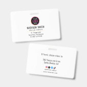 ビジネスIDロゴ |社員モダンスカスタム・スタッフ バッジ (正面＆裏面)