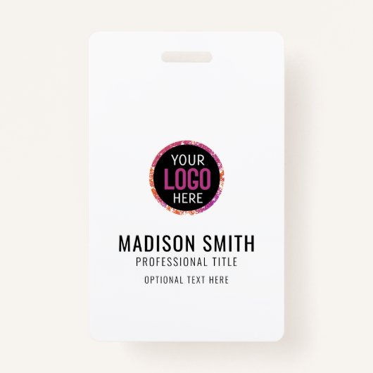 ビジネスIDロゴ |社員モダンスカスタム・スタッフ バッジ (正面)