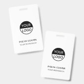 ビジネスID |社員カスタムロゴのスタッフバッジ バッジ (Front & Back)