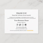 ビジネスQRカードの割引率に感謝 名刺 (正面)