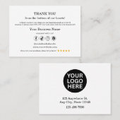 ビジネスQRカードの割引率に感謝 名刺 (正面/裏面)