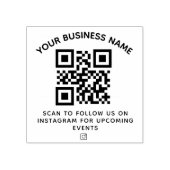 ビジネスQRコードおよびカスタム文字ラウンドステッカー ラバースタンプ (インプリント)