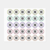 ビジネスQRコードおよび文字スタンプデザインラベル ラベル (シート)