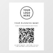 ビジネスQRコードとロゴ白 ウィンドウサイン (シート)