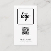 ビジネスQRコードとロゴ エンクロージャーカード (正面)