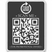 ビジネスQRコードとロゴ シール (正面)