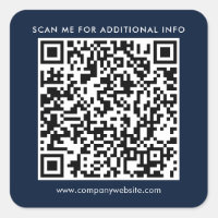 ビジネスQRコードと会社のWebサイトブルー