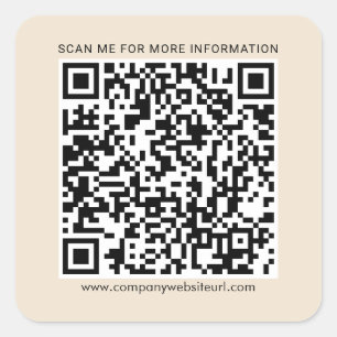 ビジネスQRコードと会社のWebサイト スクエアシール