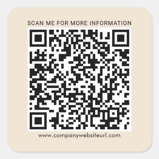 ビジネスQRコードと会社のWebサイト スクエアシール (正面)