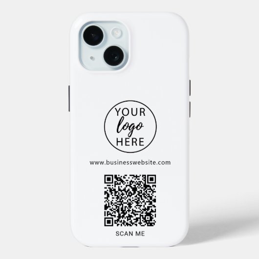 ビジネスQRコードと会社ロゴ Case-Mate iPhoneケース (裏面)