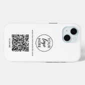ビジネスQRコードと会社ロゴ Case-Mate iPhoneケース (裏面 (横))