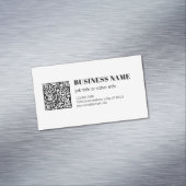 ビジネスQRコードと編集可能なレトロモダンテキスト マグネット名刺 (インサイチュ)