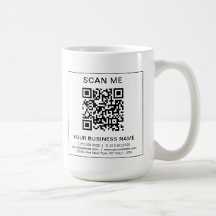 ビジネスQRコードのスキャンシンプルのプロモーション コーヒーマグカップ