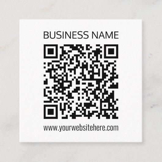ビジネスQRコードを瞬時に編集できる文字 エンクロージャーカード (正面)