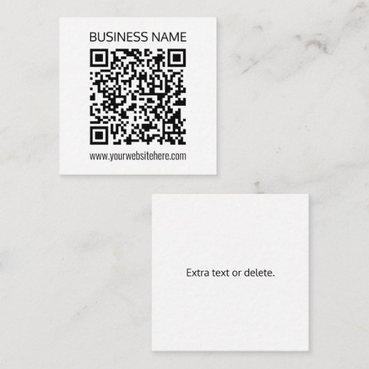 ビジネスQRコードを瞬時に編集できる文字 エンクロージャーカード (正面/裏面)
