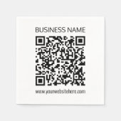 ビジネスQRコードを瞬時に編集できる文字 スタンダードカクテルナプキン (正面)