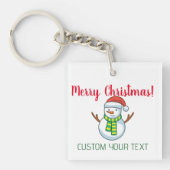 ビジネスQRコードクリスマパーソナライズされたス キーホルダー (正面)