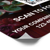 ビジネスQRコードダークフォトトレードショーカッコいいプロモーション ポスター (角)