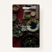 ビジネスQRコードダークフォトプロモカッコいいモイベントVIP バッジ (裏面)