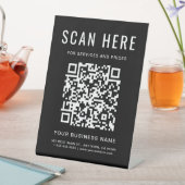 ビジネスQRコードブラックテーブルトップ 台座サイン (インサイチュ)