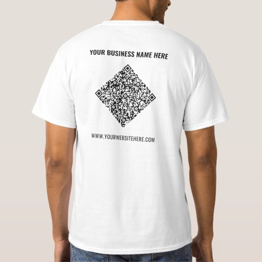 ビジネスQRコードプロモーションTシャツ Tシャツ (裏面)