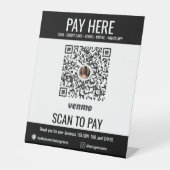 ビジネスQRコードベンモ支払いをここにペデスタル記号を追加 台座サイン (正面)