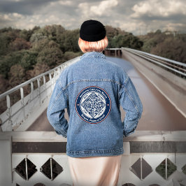 ビジネスQRコードマーケティングプロモーションカスタム デニムジャケット