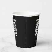 ビジネスQRコードモダンプロフェッショナルシンプルブラック 紙コップ (右)