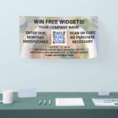 ビジネスQRコードライトフォトカスタム宣伝用 横断幕 (トレードショー)