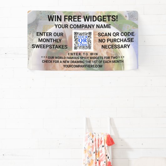 ビジネスQRコードライトフォトカスタム宣伝用 横断幕 (インサイチュ)