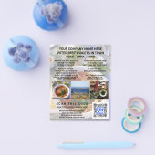 ビジネスQRコードライトフォト広告のカスタム チラシ (シングル)