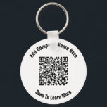 ビジネスQRコード会社名文字テンプレート キーホルダー<br><div class="desc">表示画像が中央に表示される。QRコードのURLを置き換えることができる。画像の上下には、会社名と文字メッセージを表示するために編集できるメッセージがカスタムある。</div>