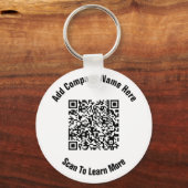 ビジネスQRコード会社名文字テンプレート キーホルダー (正面)