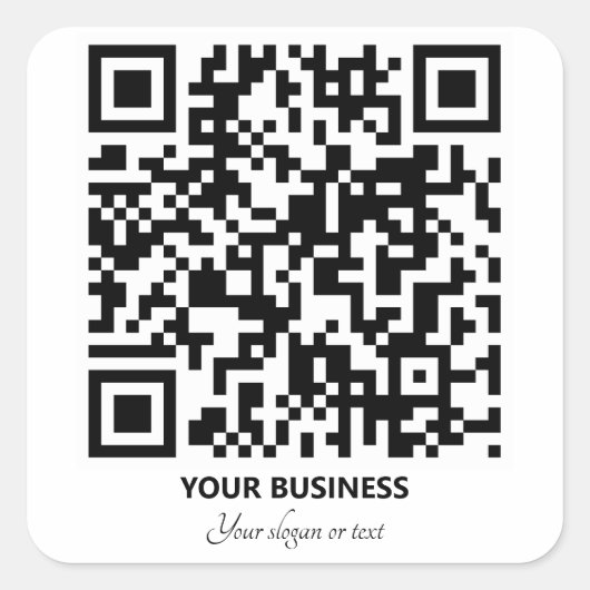 ビジネスQRコード促進マーケティング スクエアシール (正面)