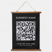 ビジネスQRコード文字ロゴの追加独自の作成 吊り下げ型タペストリー (正面)