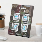 ビジネスQRコード暗い写真のカスタムスキャンを支払う 台座サイン (インサイチュ)