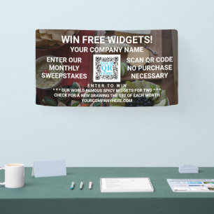 ビジネスQRコード暗い写真のカスタムプロモーション 横断幕