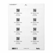 ビジネスQRブランドカラー差出人住所出荷 ラベル (フルシート)