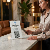 ビジネスQR WiFiアクセス スキャン 接続 ゲストネットワーク 台座サイン