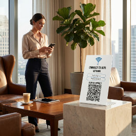 ビジネスQR WiFiアクセス スキャン 接続 ゲストネットワーク 台座サイン