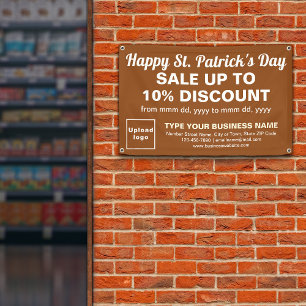 ビジネスSaint Patrick Sale on Brown Rectangle 横断幕