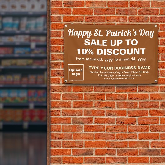 ビジネスSaint Patrick Sale on Brown Rectangle 横断幕