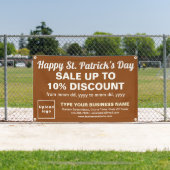 ビジネスSaint Patrick Sale on Brown Rectangle 横断幕 (インサイチュ)