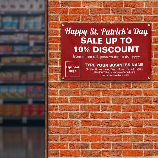 ビジネスSaint Patrick Sale on Red Rectangle 横断幕