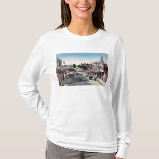 ビジネスSectionSelma、カリフォルニアの空中写真 Tシャツ (正面)