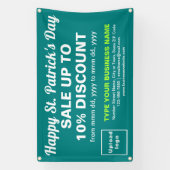 ビジネスSt.パトリック販売のティール（緑がかった色）グリーン長方形 横断幕 (縦)