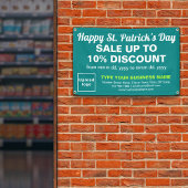 ビジネスSt.パトリック販売のティール（緑がかった色）グリーン長方形 横断幕