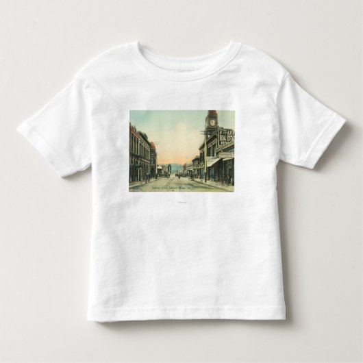 ビジネスStreetSan Luis Obispo、カリフォルニアの眺め トドラーTシャツ (正面)