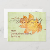 ビジネスThanksgivngの郵便はがき シーズンポストカード (正面/裏面)