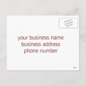 ビジネスThanksgivngの郵便はがき シーズンポストカード (裏面)